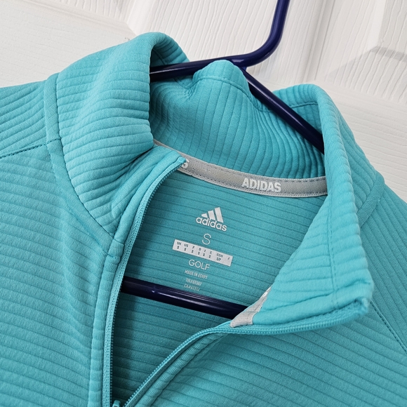 Adidas Turquoise Ribbed Jacket - Picture 2 of 3